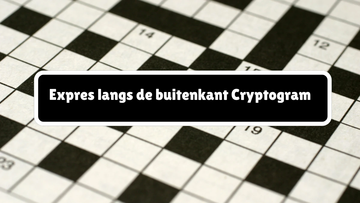 Expres langs de buitenkant Cryptogram 4 Letters Puzzelwoordenboek kruiswoordpuzzels