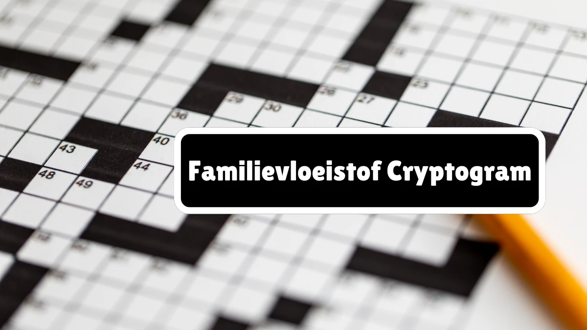 Familievloeistof Cryptogram 5 Letters Puzzelwoordenboek kruiswoordpuzzels