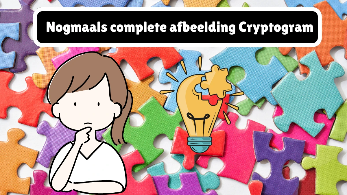 Nogmaals complete afbeelding Cryptogram 6 Letters Puzzelwoordenboek kruiswoordpuzzels