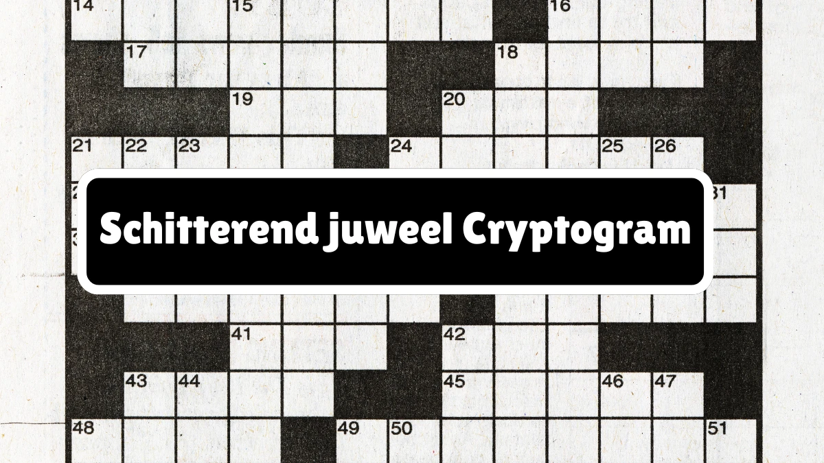 Schitterend juweel Cryptogram 8 Letters Puzzelwoordenboek kruiswoordpuzzels