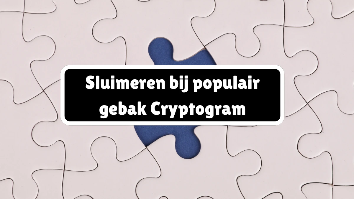 Sluimeren bij populair gebak Cryptogram 8 Letters Puzzelwoordenboek kruiswoordpuzzels