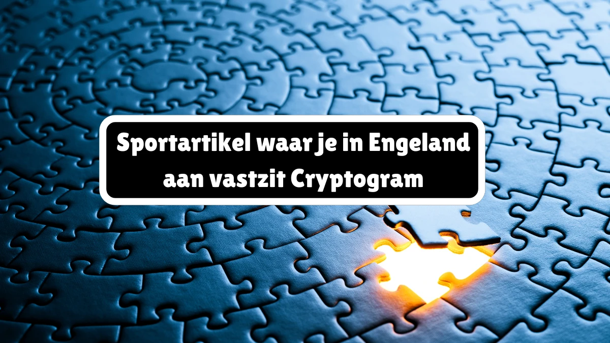 Sportartikel waar je in Engeland aan vastzit Cryptogram 5 Letters Puzzelwoordenboek kruiswoordpuzzels