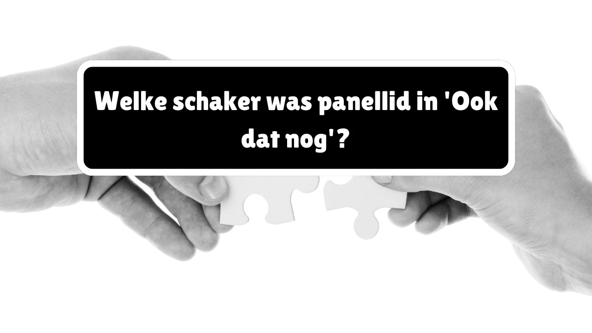 Welke schaker was panellid in 'Ook dat nog'? Cryptogram 4 Letters Puzzelwoordenboek kruiswoordpuzzels