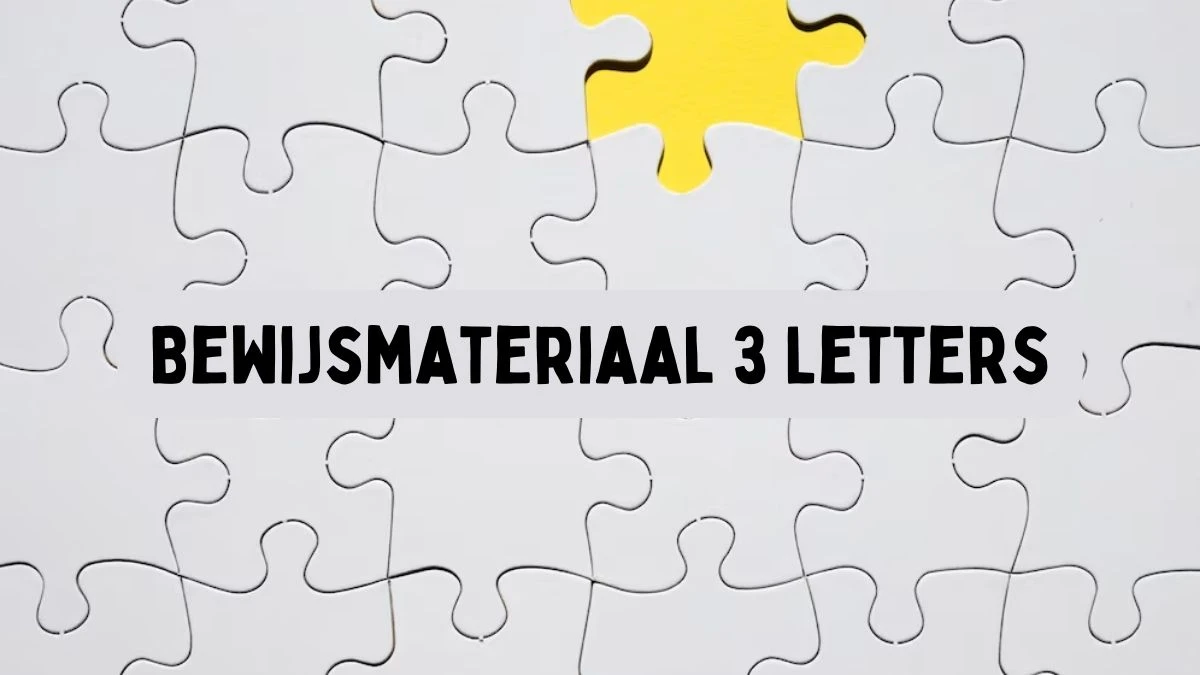 Bewijsmateriaal 3 Letters Puzzelwoordenboek kruiswoordpuzzels