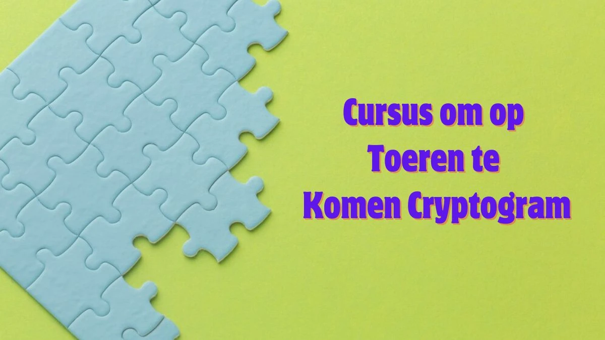 Cursus om op toeren te komen Cryptogram 7 Letters Puzzelwoordenboek kruiswoordpuzzels