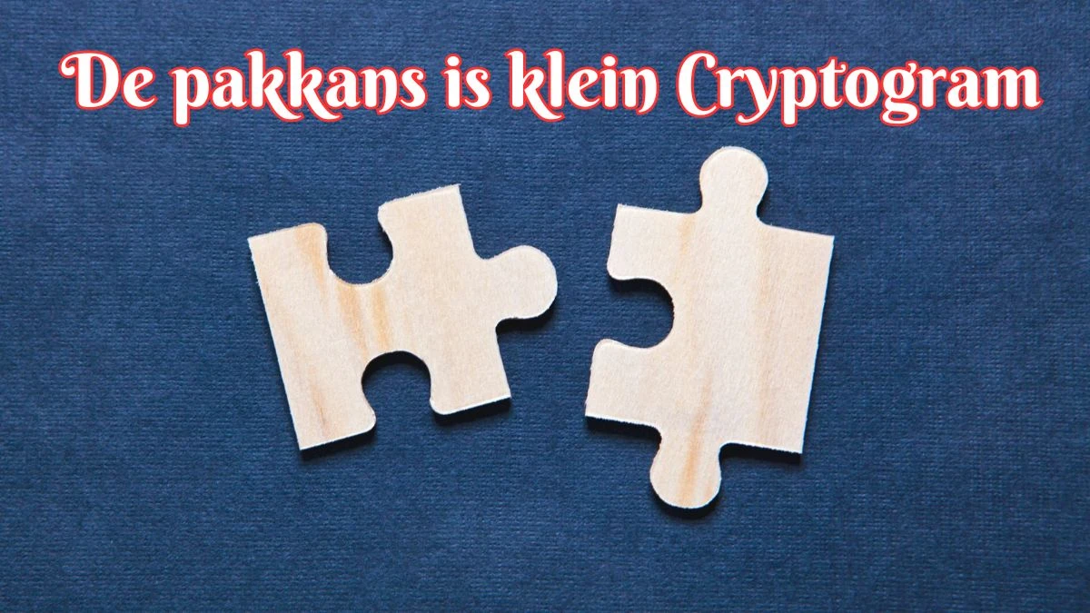 De pakkans is klein Cryptogram 10 Letters Puzzelwoordenboek kruiswoordpuzzels