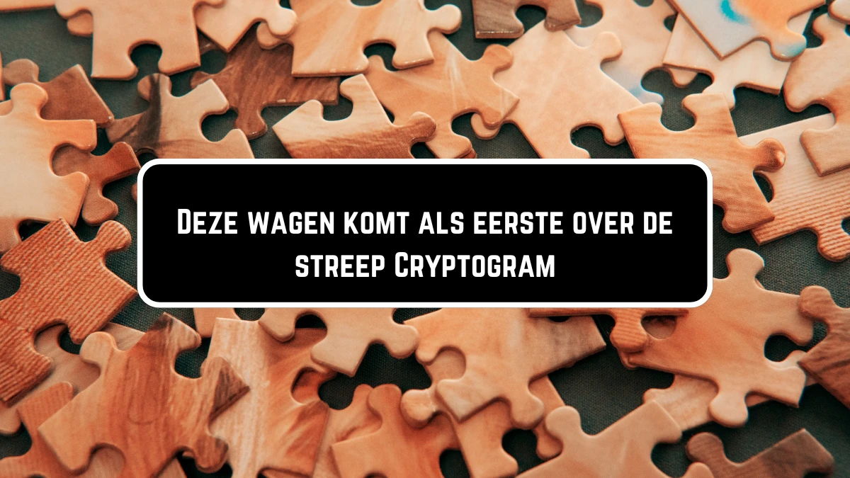 Deze wagen komt als eerste over de streep Cryptogram 7 Letters Puzzelwoordenboek kruiswoordpuzzels