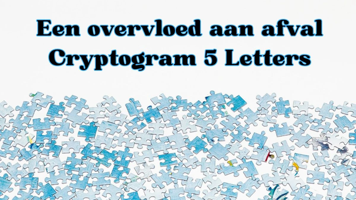 Een overvloed aan afval Cryptogram 5 Letters Puzzelwoordenboek kruiswoordpuzzels