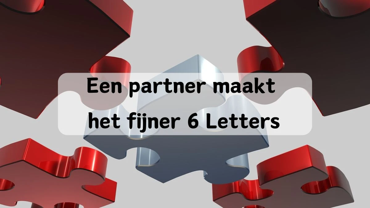 Een partner maakt het fijner 6 Letters Puzzelwoordenboek kruiswoordpuzzels