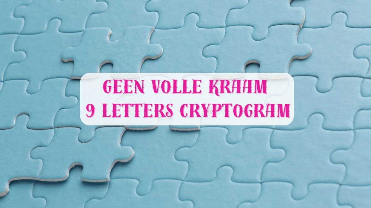 Geen Volle Kraam 9 Letters Cryptogram Puzzelwoordenboek kruiswoordpuzzels