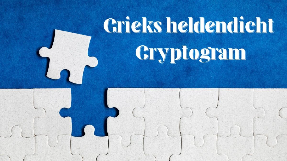 Grieks heldendicht Cryptogram 4 Letters Puzzelwoordenboek kruiswoordpuzzels