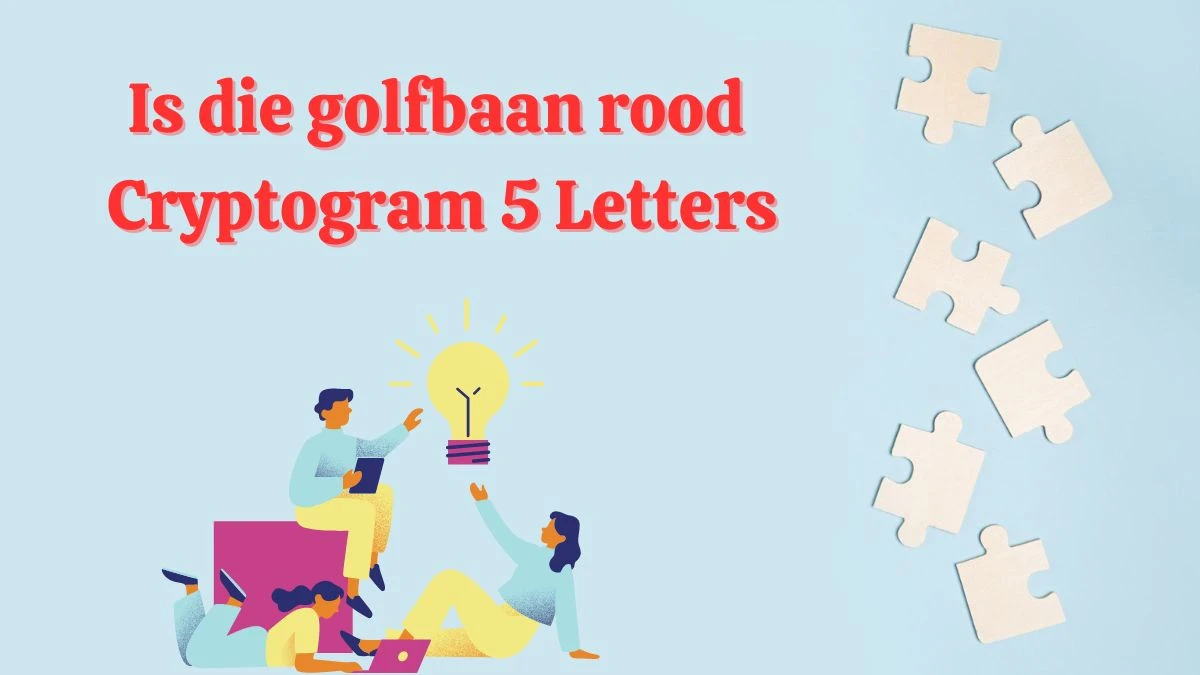 Is die golfbaan rood Cryptogram 5 Letters Puzzelwoordenboek kruiswoordpuzzels