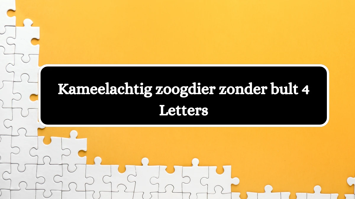 Kameelachtig zoogdier zonder bult 4 Letters Puzzelwoordenboek kruiswoordpuzzels