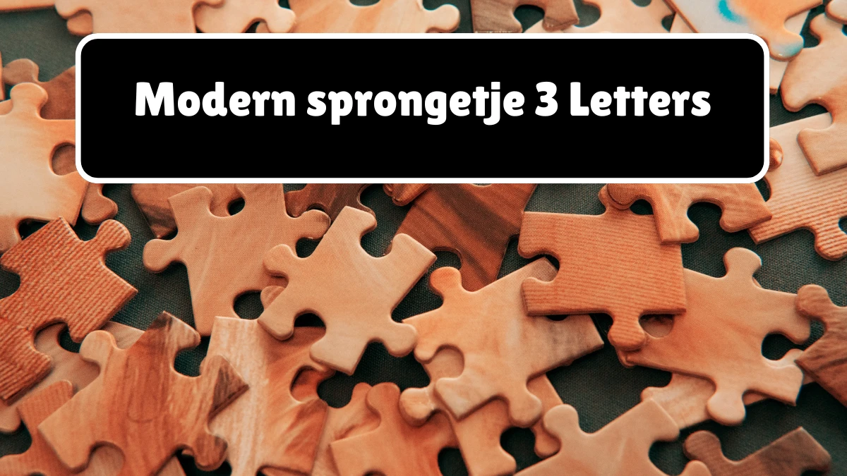 Modern sprongetje 3 Letters Puzzelwoordenboek kruiswoordpuzzels