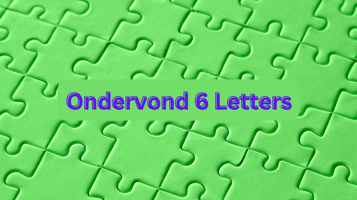 Ondervond 6 Letters Puzzelwoordenboek kruiswoordpuzzels