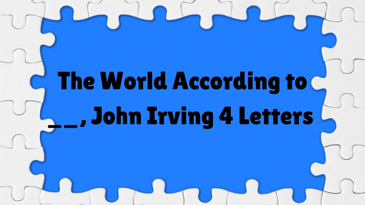 The World According to __, John Irving 4 Letters Puzzelwoordenboek kruiswoordpuzzels