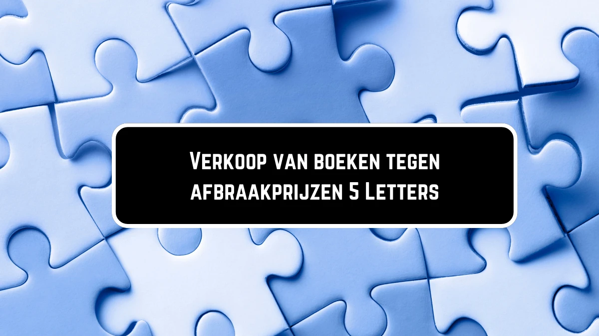 Verkoop van boeken tegen afbraakprijzen 5 Letters Puzzelwoordenboek kruiswoordpuzzels