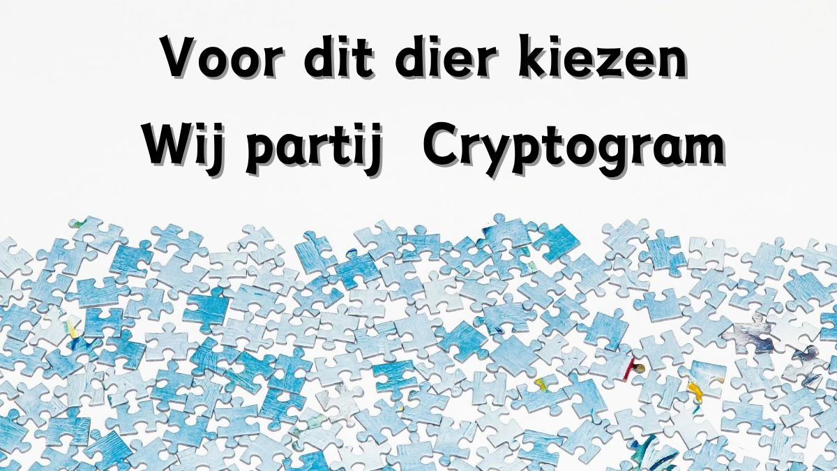 Voor dit dier kiezen wij partij  Cryptogram 4 Letters Puzzelwoordenboek kruiswoordpuzzels