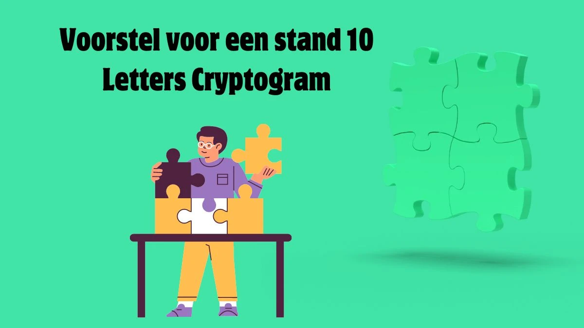 Voorstel voor een stand 10 Letters Cryptogram Puzzelwoordenboek kruiswoordpuzzels