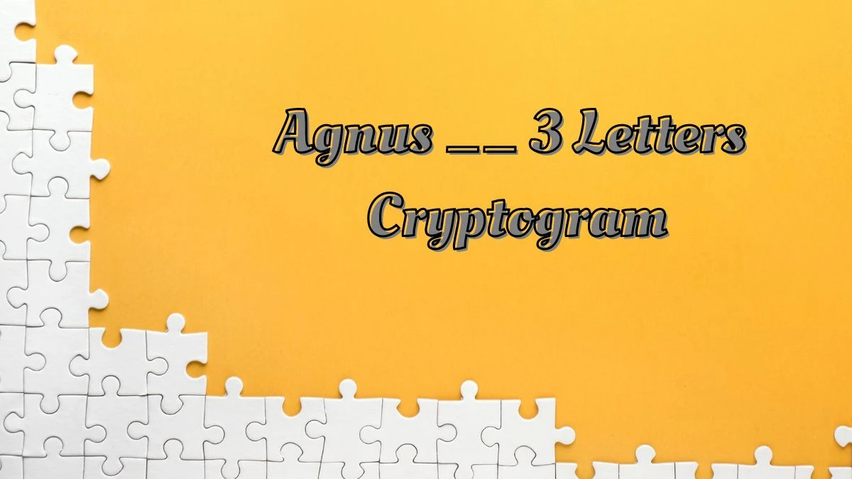 Agnus __ 3 Letters Cryptogram Puzzelwoordenboek kruiswoordpuzzels