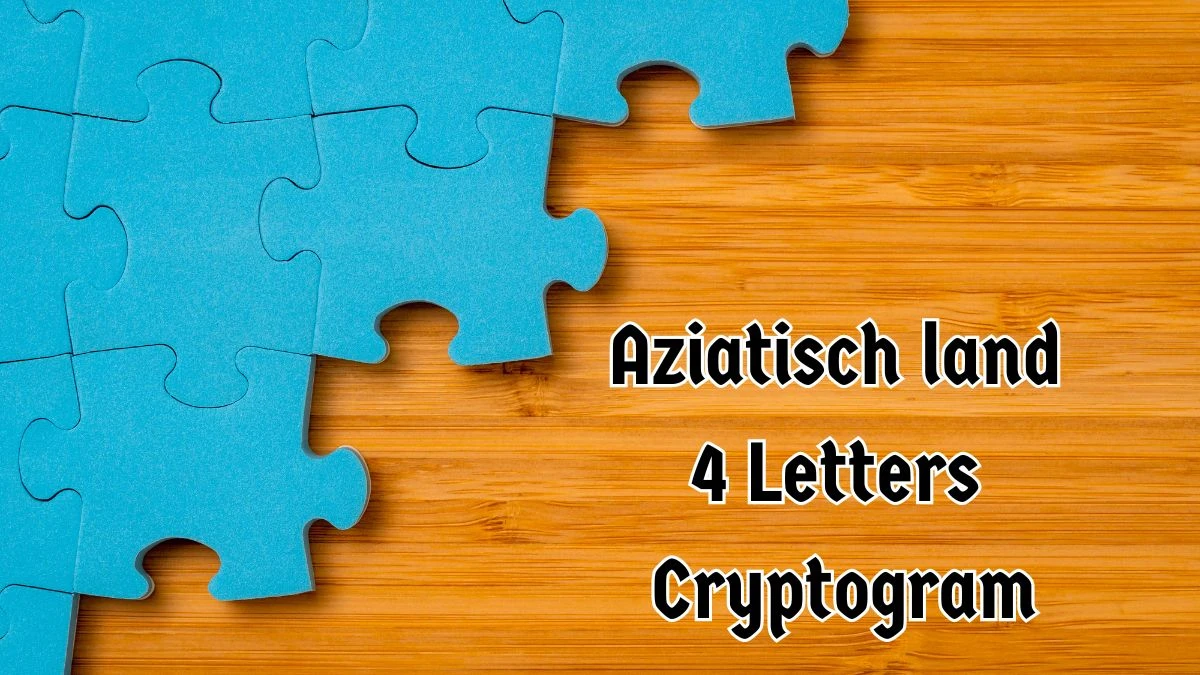 Aziatisch land 4 Letters Cryptogram Puzzelwoordenboek kruiswoordpuzzels