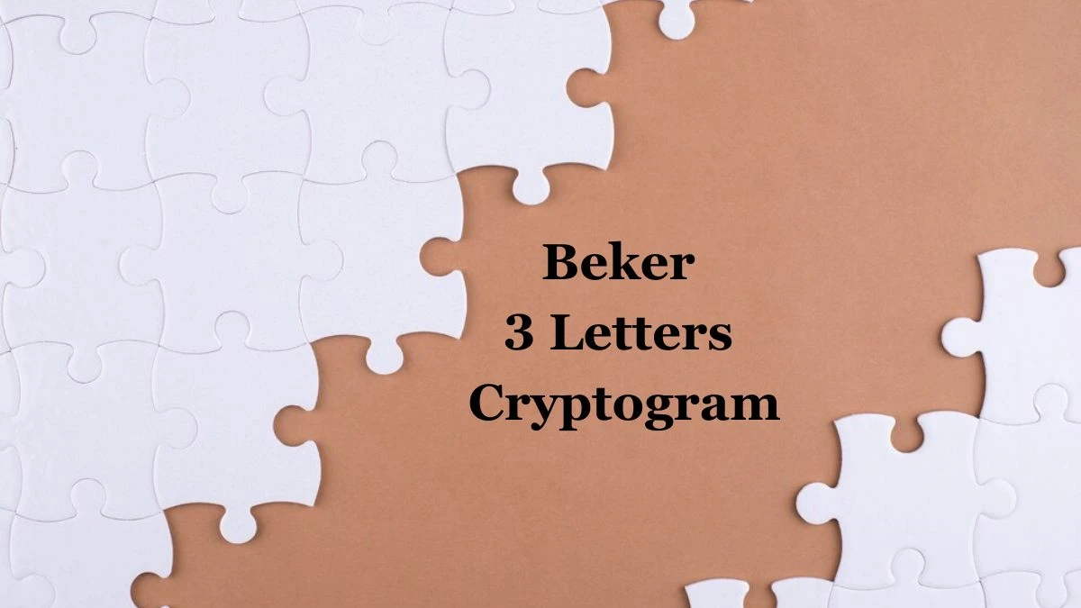 Beker 3 Letters Cryptogram Puzzelwoordenboek kruiswoordpuzzels