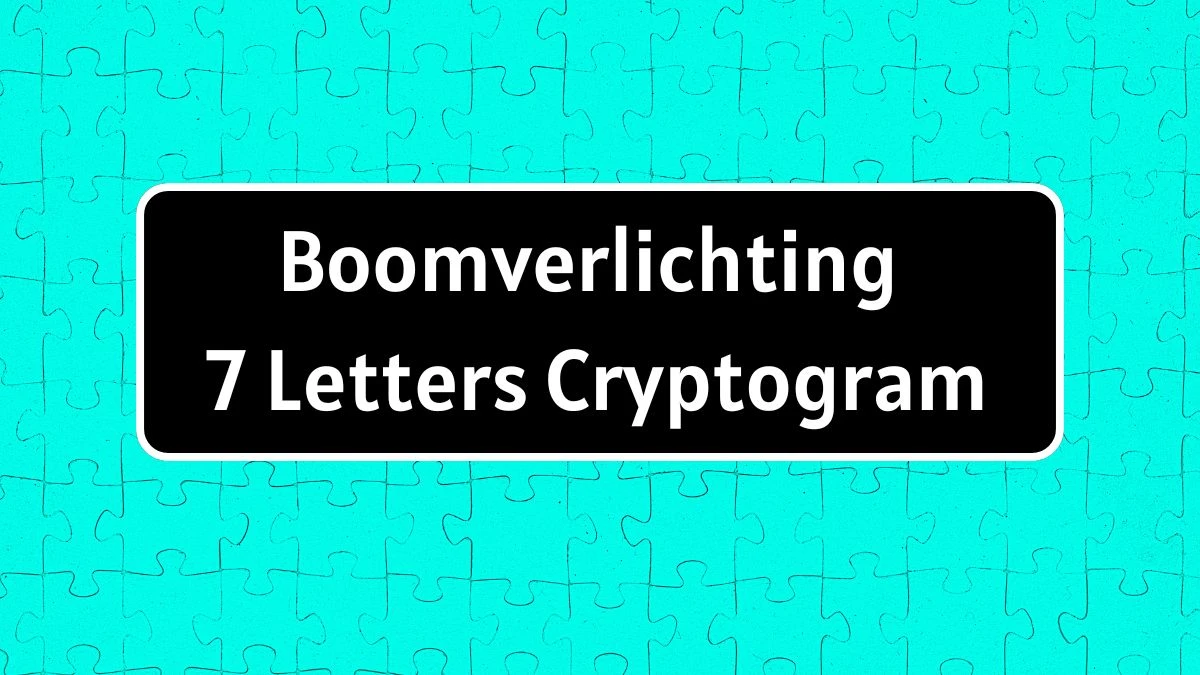 Boomverlichting 7 Letters Cryptogram Puzzelwoordenboek kruiswoordpuzzels