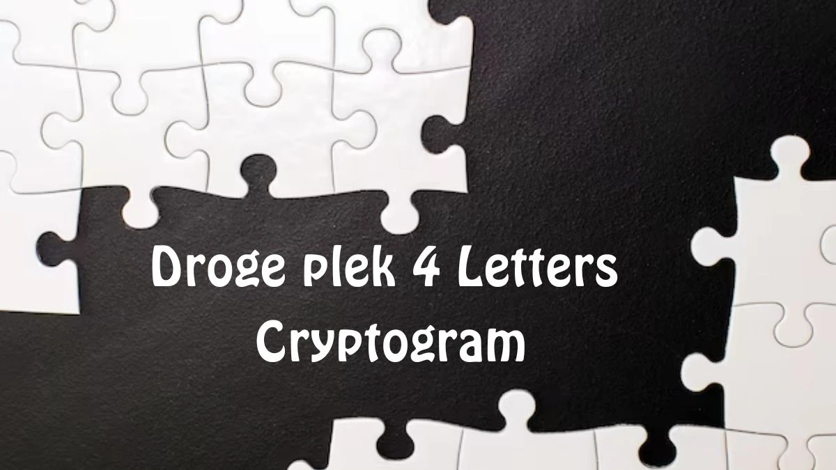 Droge plek 4 Letters Cryptogram Puzzelwoordenboek kruiswoordpuzzels