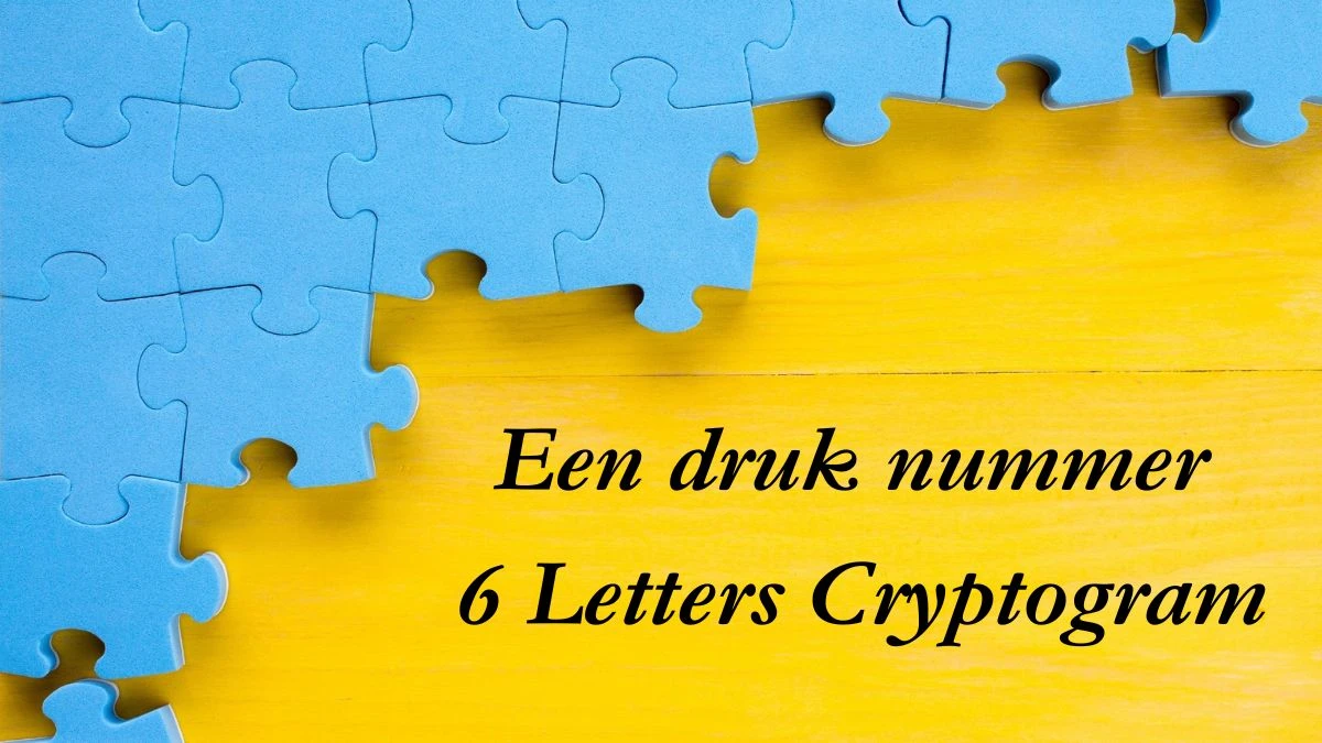 Een druk nummer 6 Letters Cryptogram Puzzelwoordenboek kruiswoordpuzzels