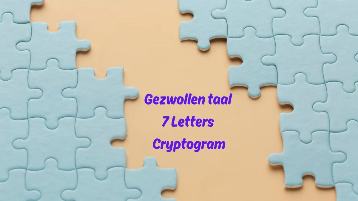 Gezwollen taal 7 Letters Cryptogram Puzzelwoordenboek kruiswoordpuzzels
