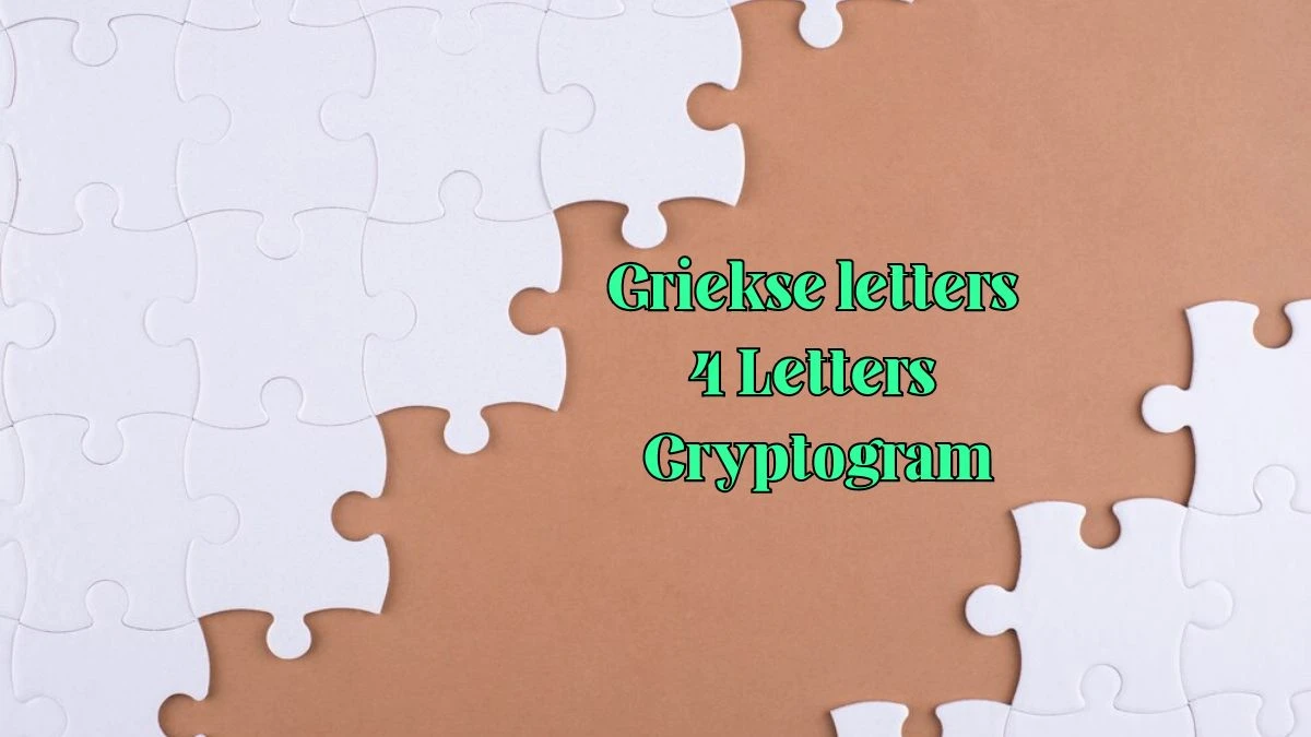 Griekse letters 4 Letters Cryptogram Puzzelwoordenboek kruiswoordpuzzels