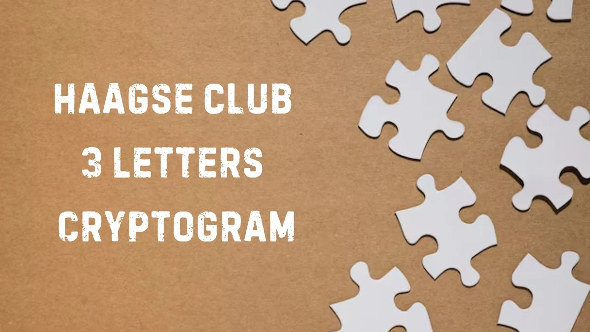 Haagse club 3 Letters Cryptogram Puzzelwoordenboek kruiswoordpuzzels