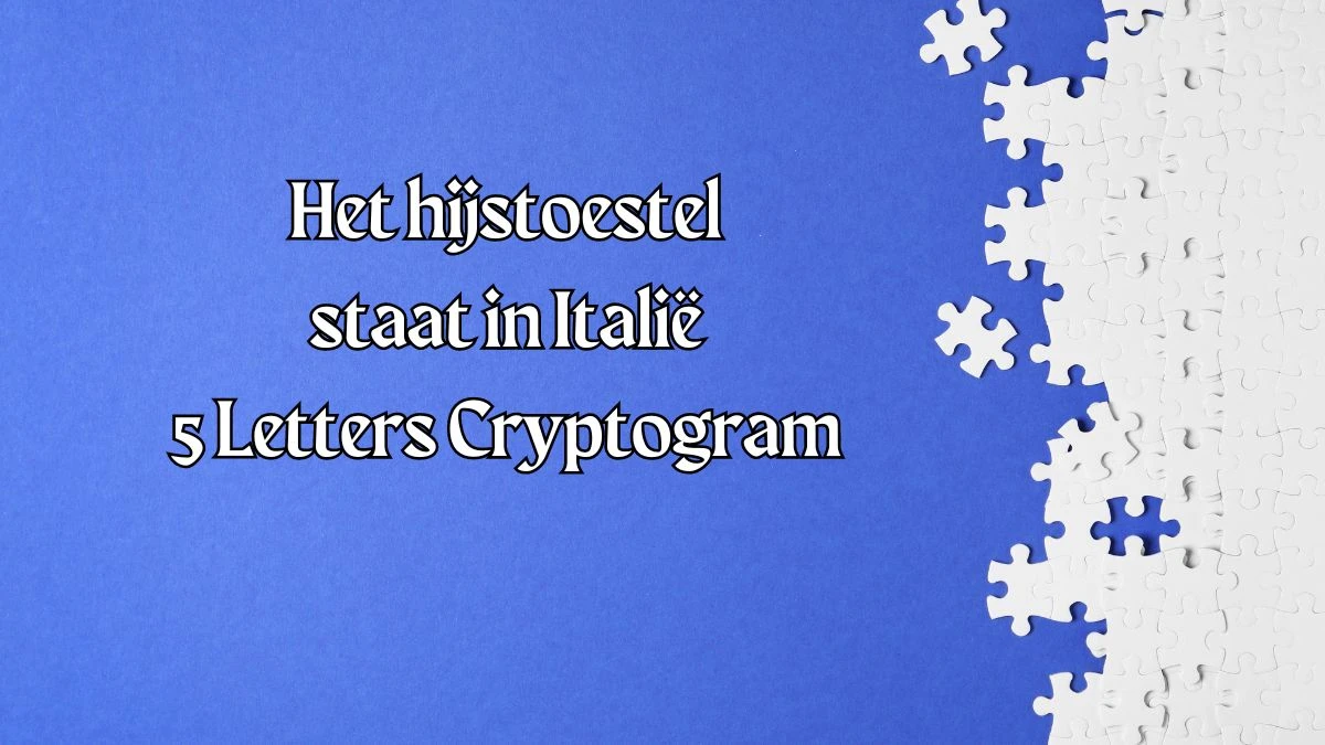 Het hijstoestel staat in Italië 5 Letters Cryptogram Puzzelwoordenboek kruiswoordpuzzels