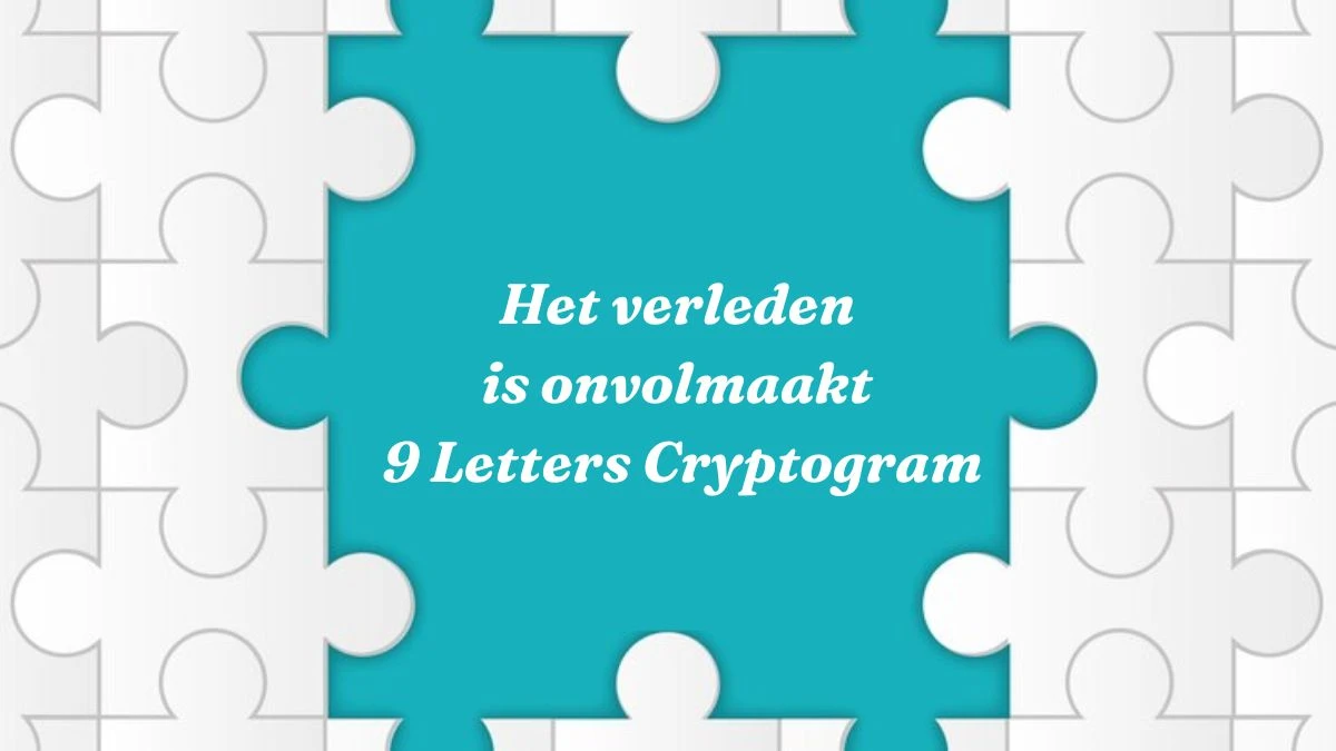Het verleden is onvolmaakt 9 Letters Cryptogram Puzzelwoordenboek kruiswoordpuzzels