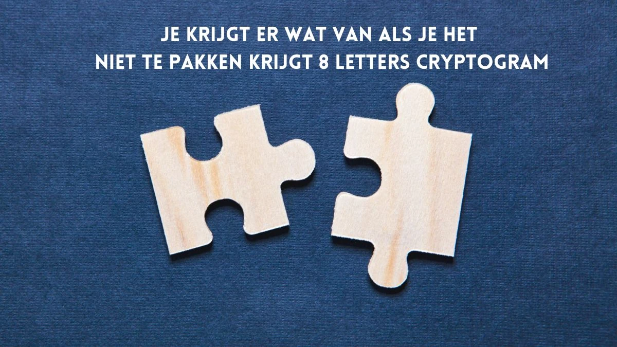 Je Krijgt Er Wat Van Als Je Het Niet Te Pakken Krijgt 8 Letters Cryptogram Puzzelwoordenboek kruiswoordpuzzels