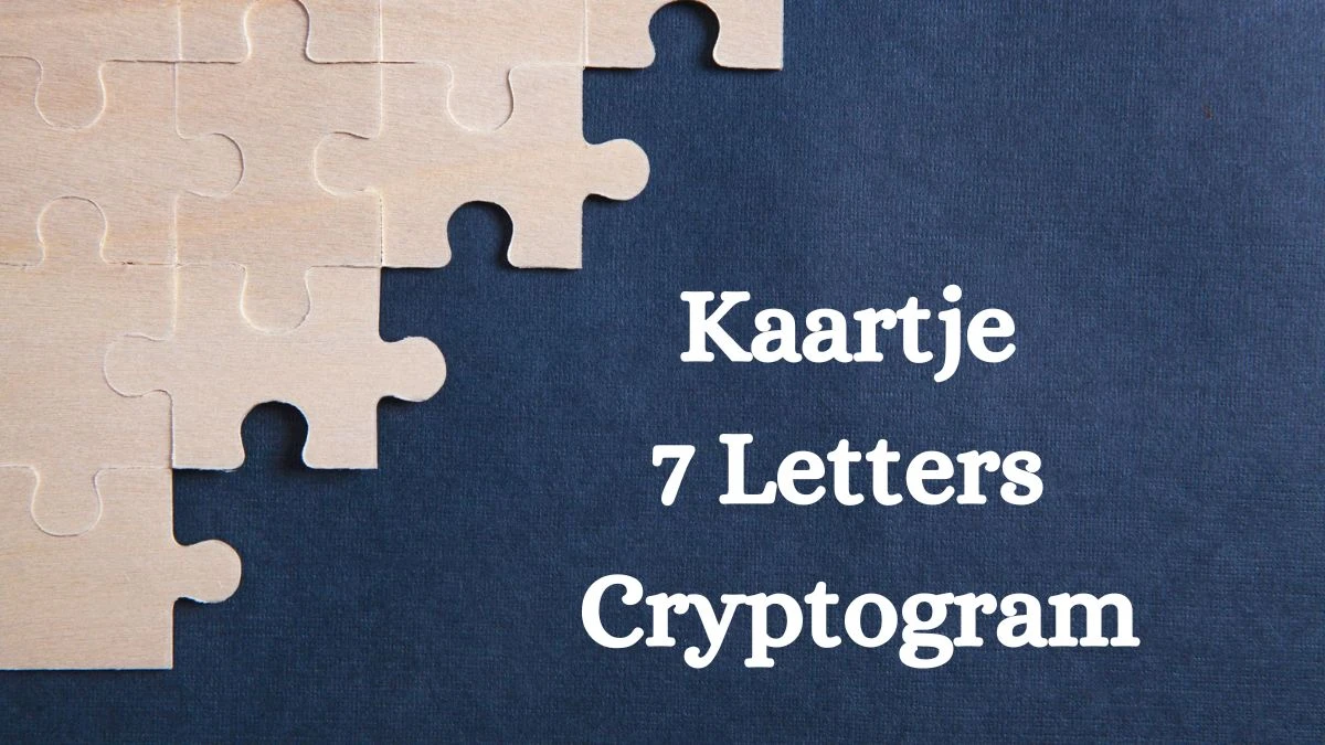 Kaartje 7 Letters Cryptogram Puzzelwoordenboek kruiswoordpuzzels