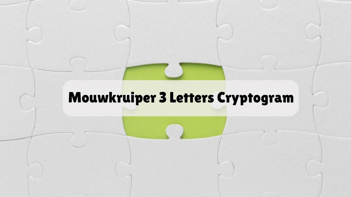 Mouwkruiper 3 Letters Cryptogram Puzzelwoordenboek kruiswoordpuzzels