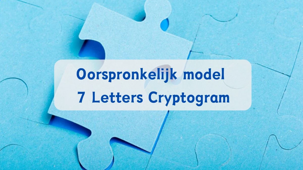 Oorspronkelijk model 7 Letters Cryptogram Puzzelwoordenboek kruiswoordpuzzels