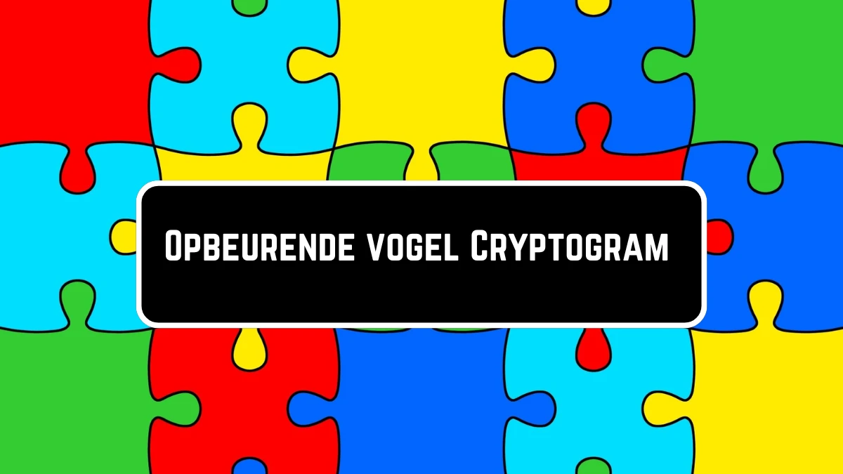 Opbeurende vogel Cryptogram 10 Letters Puzzelwoordenboek kruiswoordpuzzels