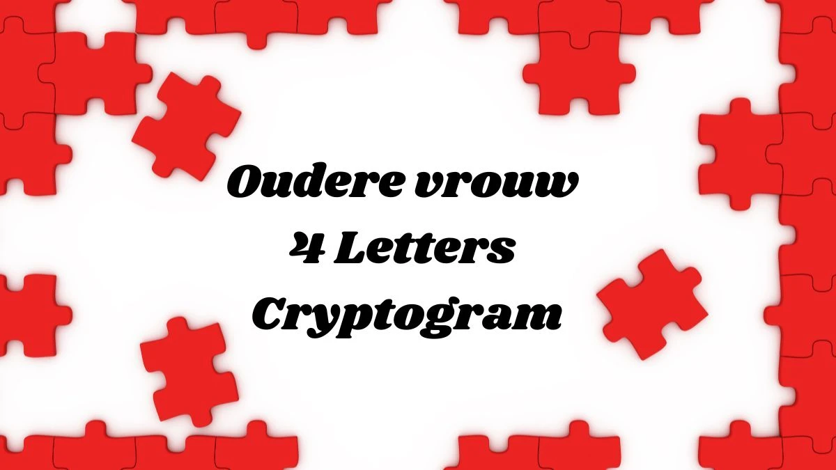 Oudere vrouw 4 Letters Cryptogram Puzzelwoordenboek kruiswoordpuzzels