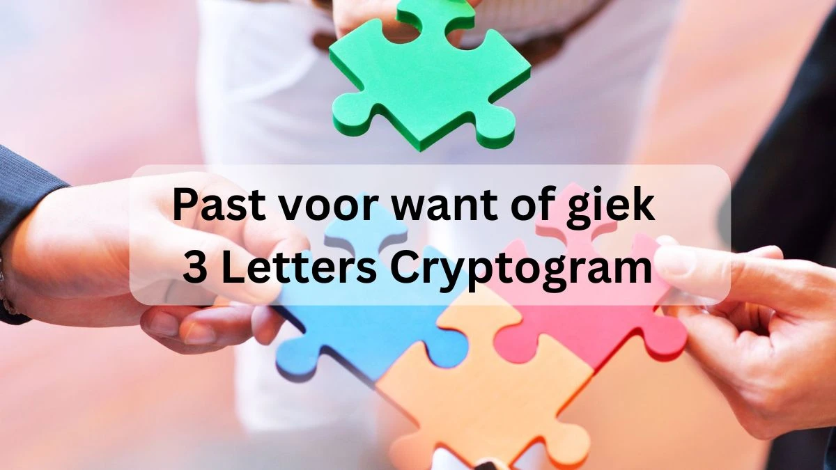 Past voor want of giek 3 Letters Cryptogram Puzzelwoordenboek kruiswoordpuzzels