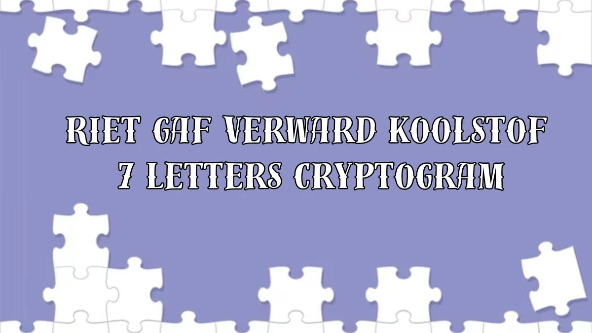 Riet gaf verward koolstof 7 Letters Cryptogram Puzzelwoordenboek kruiswoordpuzzels