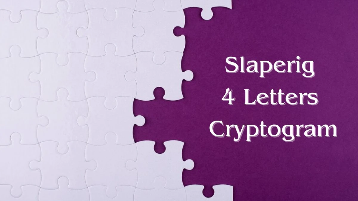 Slaperig 4 Letters Cryptogram Puzzelwoordenboek kruiswoordpuzzels