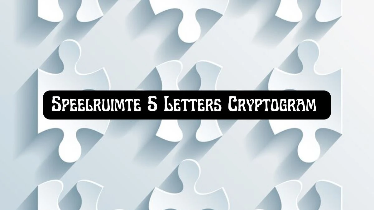 Speelruimte 5 Letters Cryptogram Puzzelwoordenboek kruiswoordpuzzels