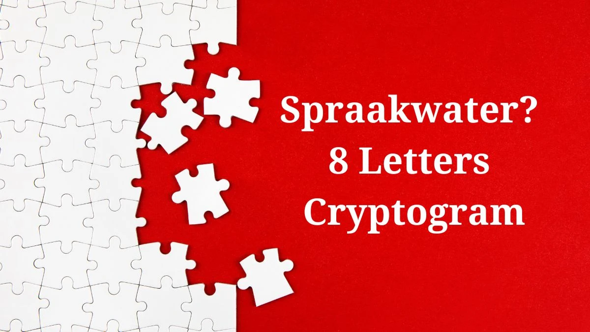 Spraakwater? 8 Letters Cryptogram Puzzelwoordenboek kruiswoordpuzzels