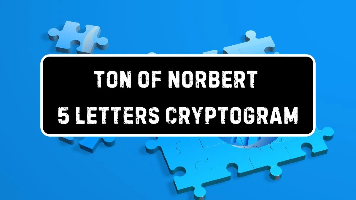 Ton of Norbert 5 Letters Cryptogram Puzzelwoordenboek kruiswoordpuzzels