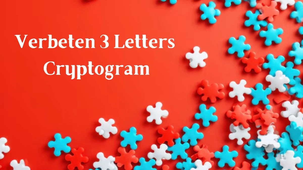 Verbeten 3 Letters Cryptogram Puzzelwoordenboek kruiswoordpuzzels