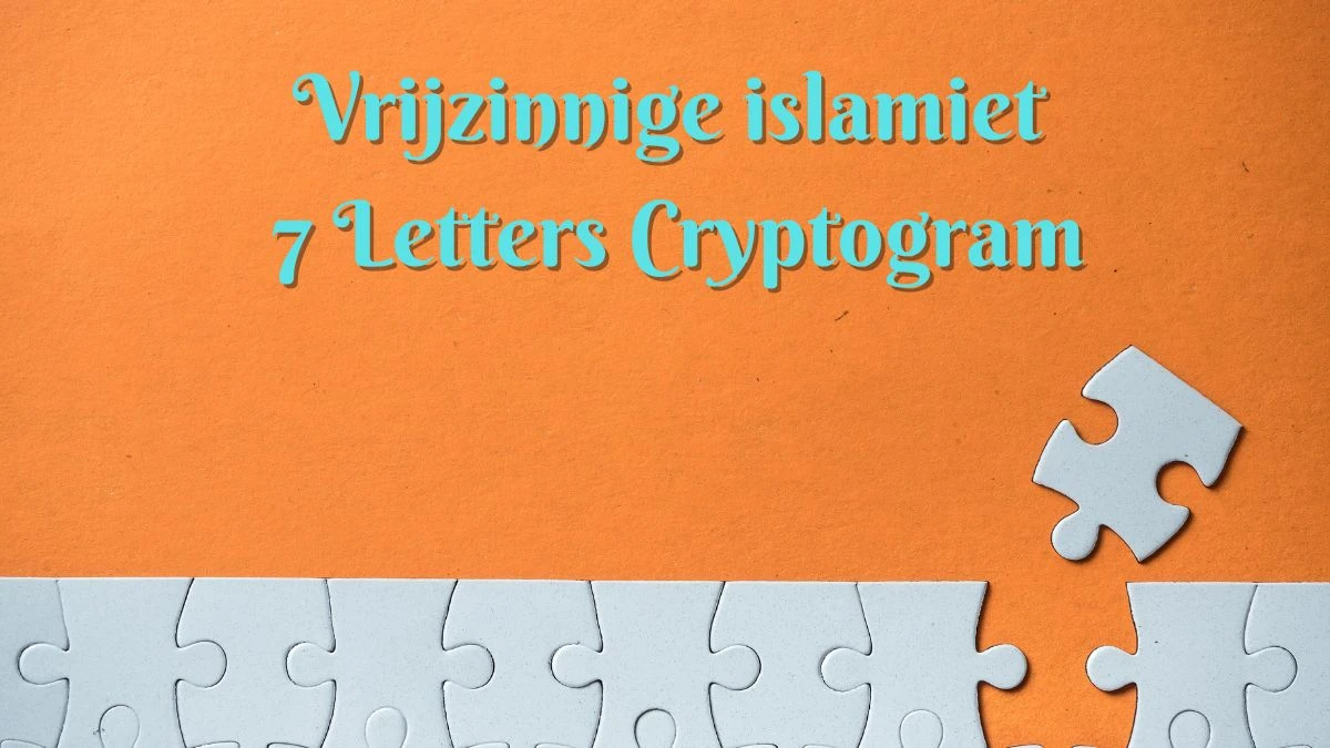 Vrijzinnige islamiet 7 Letters Cryptogram Puzzelwoordenboek kruiswoordpuzzels