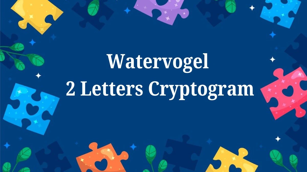 Watervogel 2 Letters Cryptogram Puzzelwoordenboek kruiswoordpuzzels