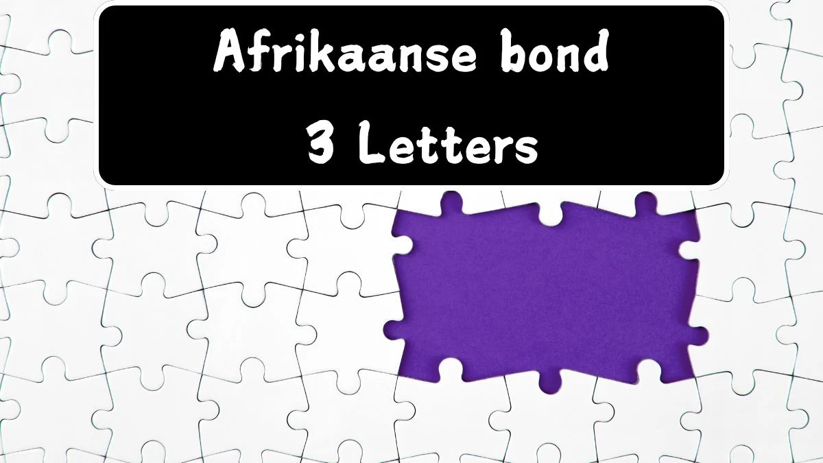 Afrikaanse bond 3 Letters Puzzelwoordenboek kruiswoordpuzzels